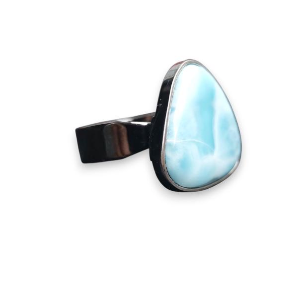 Ring Larimar in 925 Silber