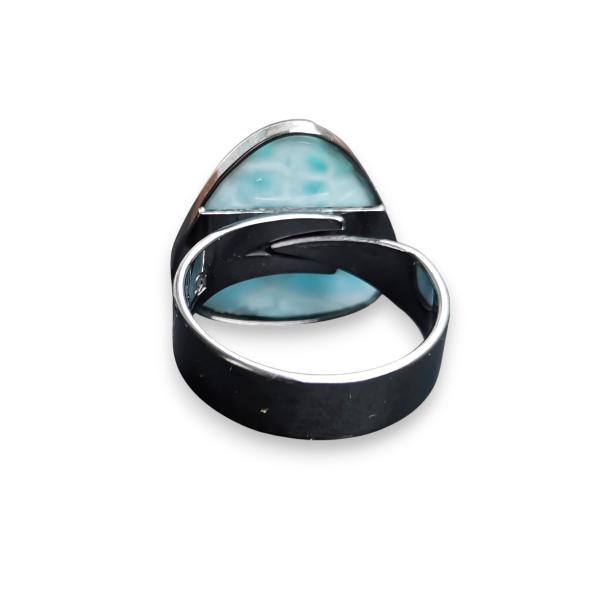 Ring Larimar in 925 Silber