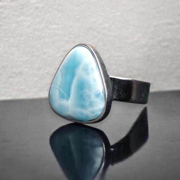 Ring Larimar in 925 Silber