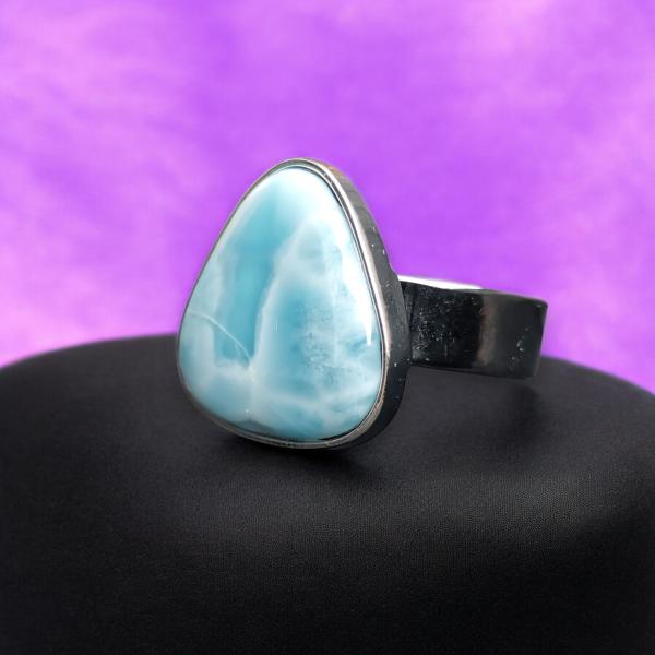 Ring Larimar in 925 Silber