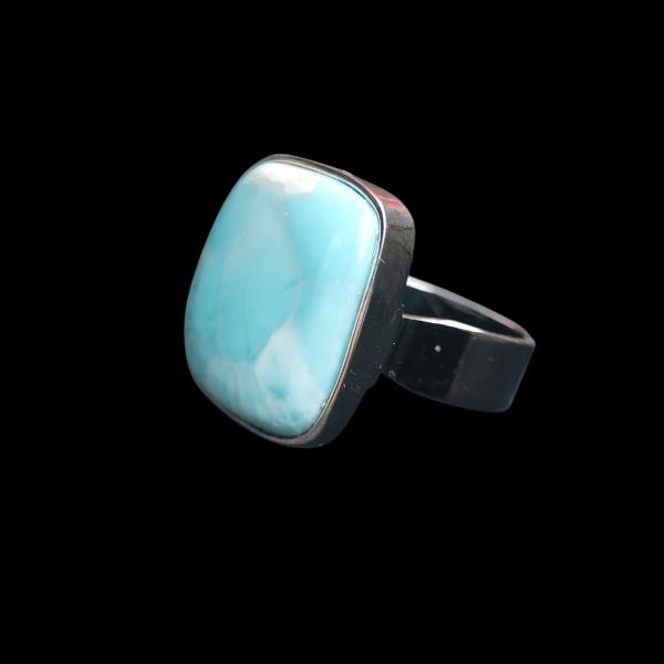 Ring Larimar in 925 Silber