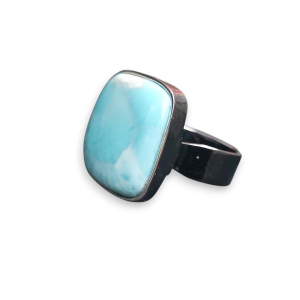 Ring Larimar in 925 Silber