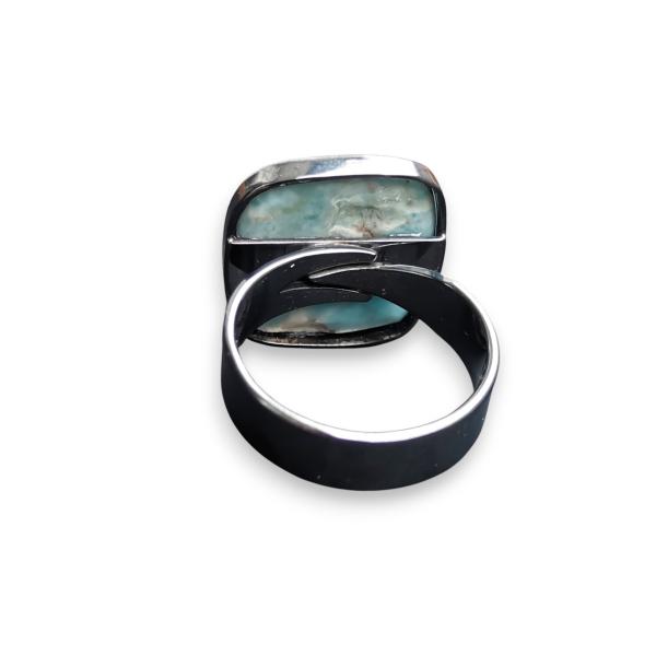 Ring Larimar in 925 Silber