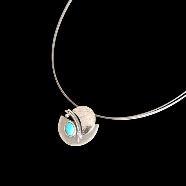 Halsschmuck mit Türkis in 925 Silber