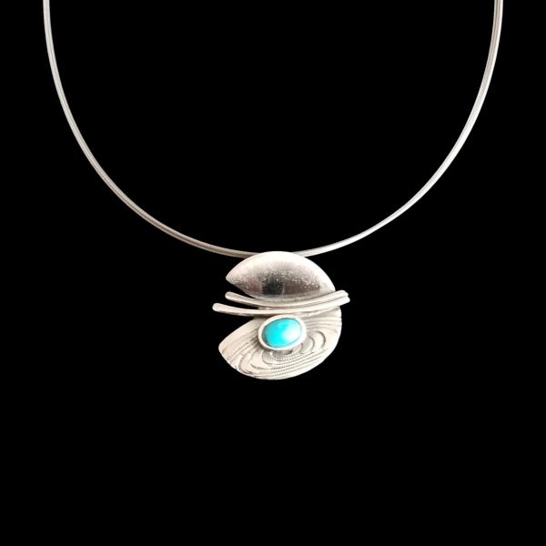 Halsschmuck mit Türkis in 925 Silber