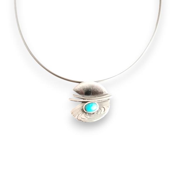 Halsschmuck mit Türkis in 925 Silber
