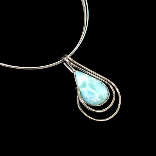Halsschmuck Larimar in 925 Silber