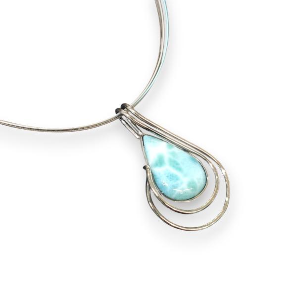 Halsschmuck Larimar in 925 Silber