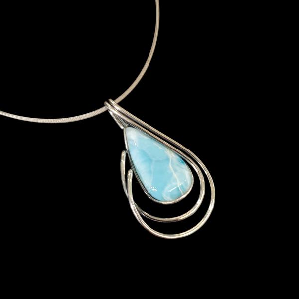 Halsschmuck Larimar in 925 Silber