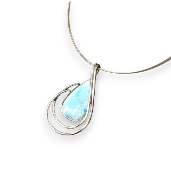 Halsschmuck Larimar in 925 Silber