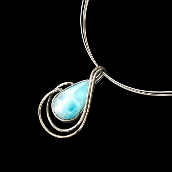 Halsschmuck Larimar in 925 Silber