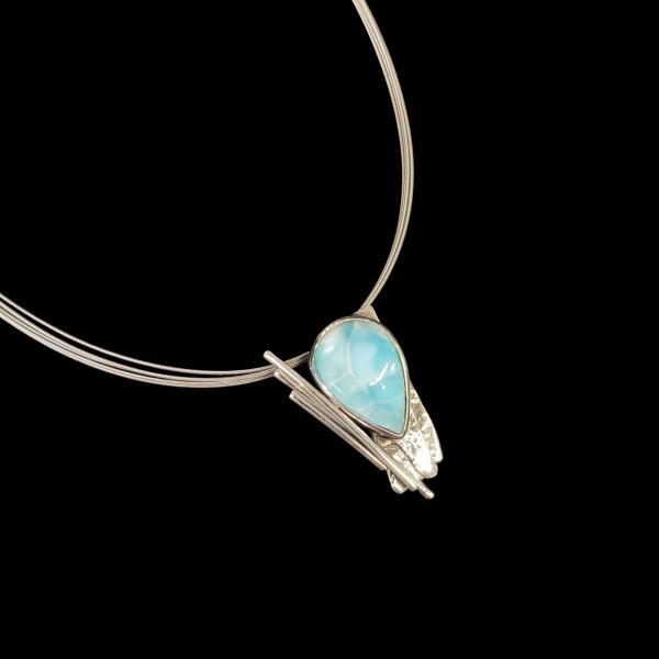 Halsschmuck Larimar in 925 Silber