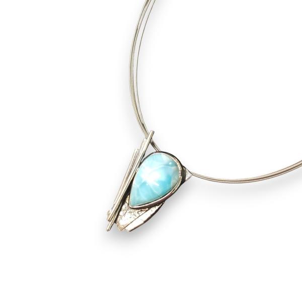 Halsschmuck Larimar in 925 Silber