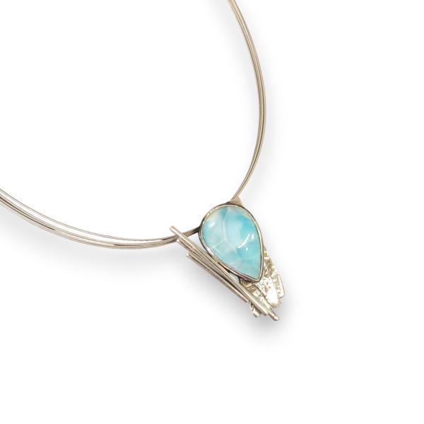 Halsschmuck Larimar in 925 Silber