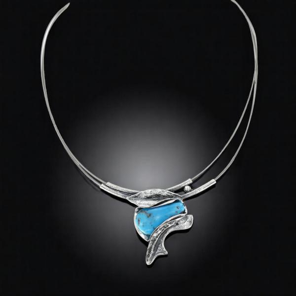 Halsschmuck mit Türkis in 925 Silber
