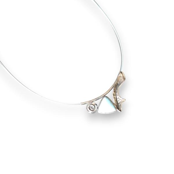 Halsschmuck Larimar in 925 Silber