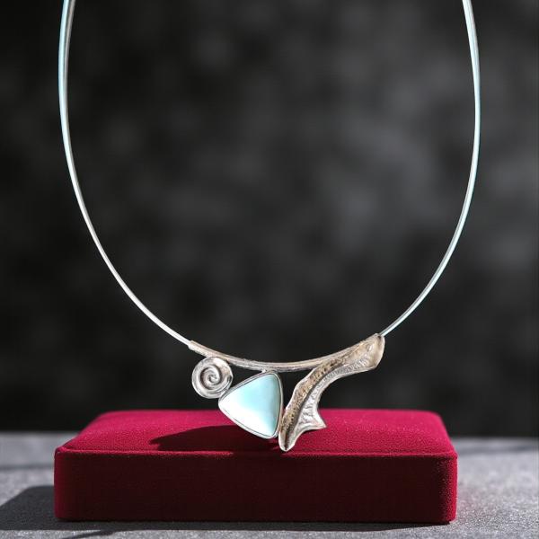 Halsschmuck Larimar in 925 Silber