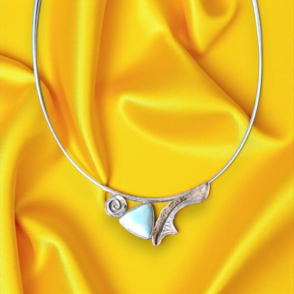 Halsschmuck Larimar in 925 Silber