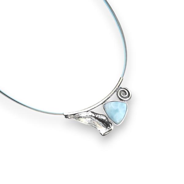 Halsschmuck Larimar in 925 Silber