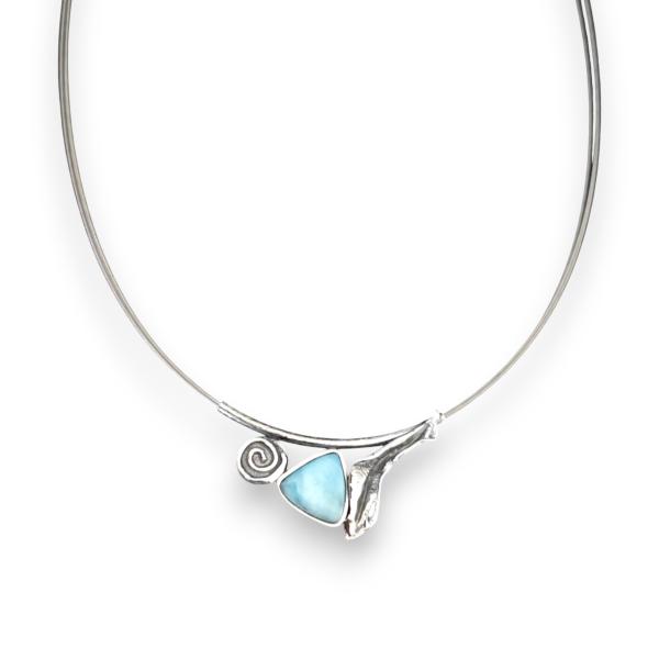Halsschmuck Larimar in 925 Silber