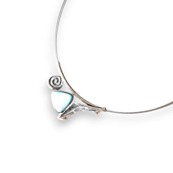 Halsschmuck Larimar in 925 Silber