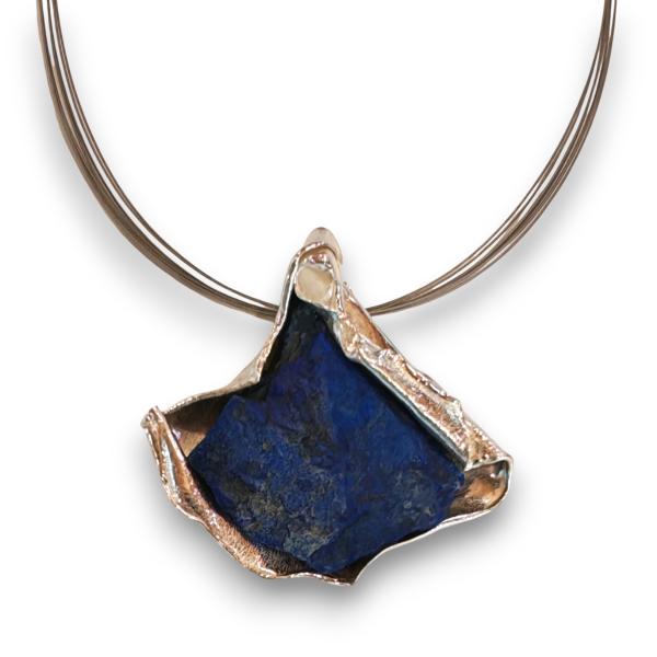 Halsschmuck Lapis Lazuli in 925 Silber.