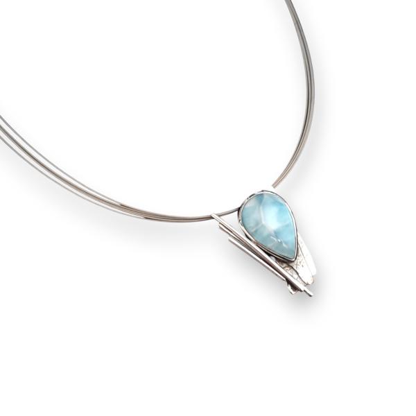 Halsschmuck Larimar in 925 Silber