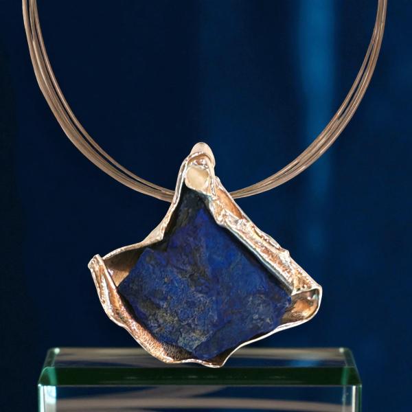 Halsschmuck Lapis Lazuli in 925 Silber.
