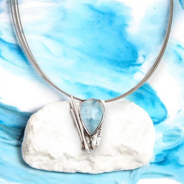 Halsschmuck Larimar in 925 Silber