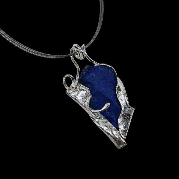 Halsschmuck Lapis Lazuli in 925 Silber.