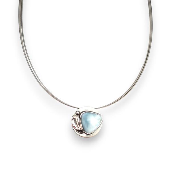Halsschmuck Larimar in 925 Silber