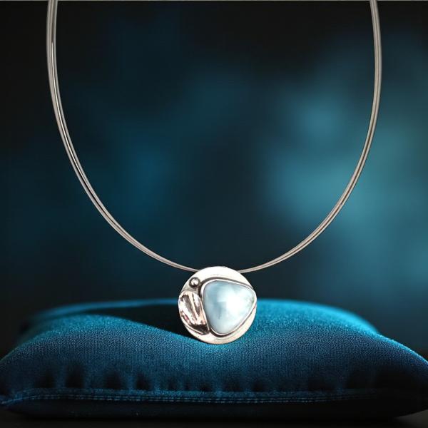 Halsschmuck Larimar in 925 Silber