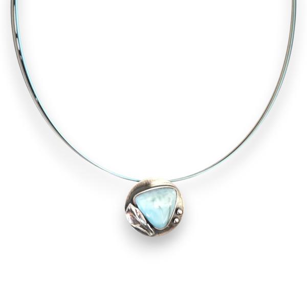 Halsschmuck Larimar in 925 Silber