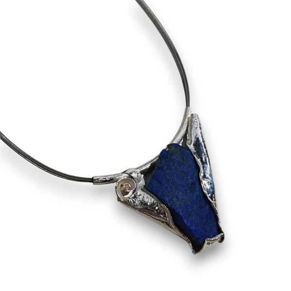 Halsschmuck Lapis Lazuli in 925 Silber.