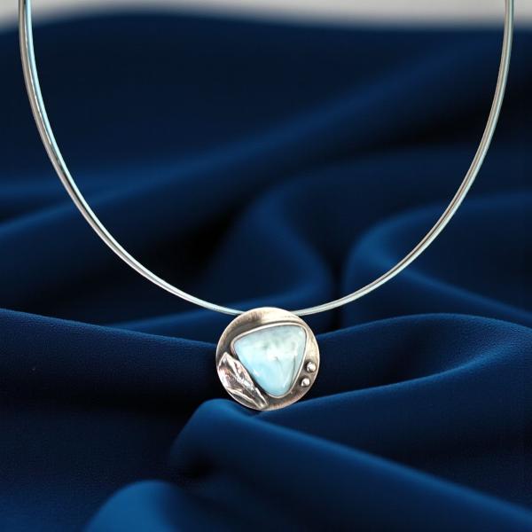 Halsschmuck Larimar in 925 Silber