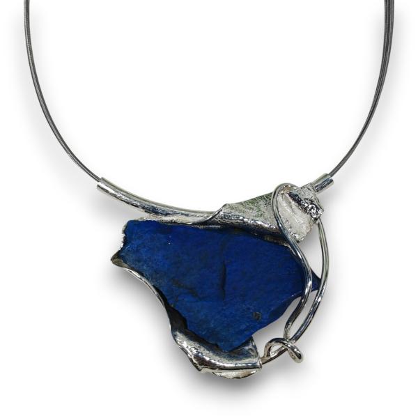 Halsschmuck Lapis Lazuli in 925 Silber.