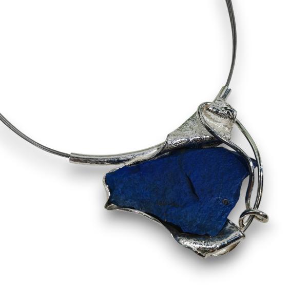 Halsschmuck Lapis Lazuli in 925 Silber.