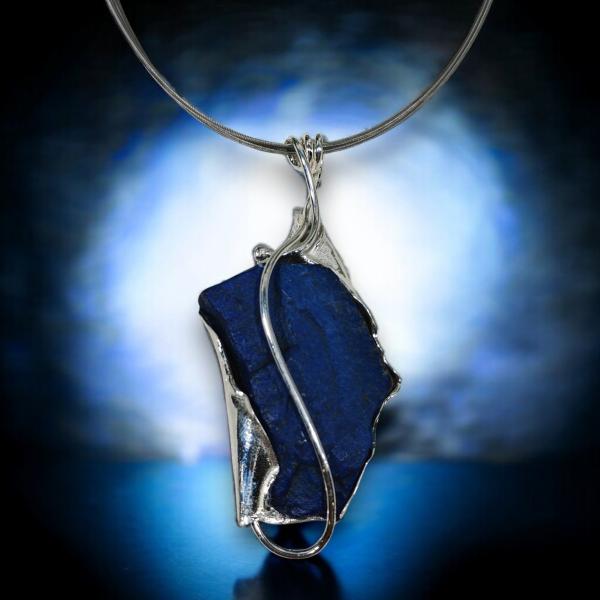 Halsschmuck Lapis Lazuli in 925 Silber.