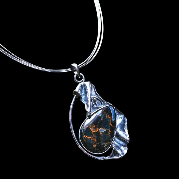 Halsschmuck Pietersit in 925 Silber