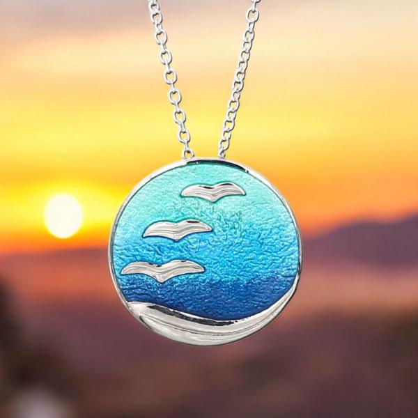 AH Shines of Color "Möwen" blau