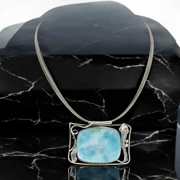 Halsschmuck Larimar in 925 Silber
