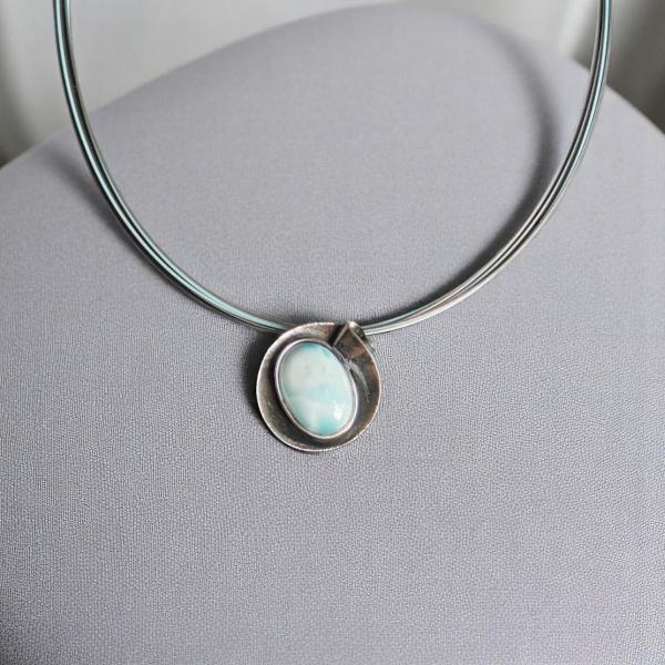 Halsschmuck Larimar in 925 Silber