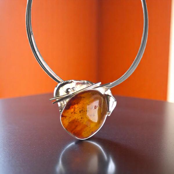 Halsschmuck Bernstein in 925 Silber