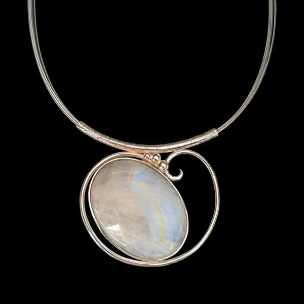 Halsschmuck Mondstein in 925 Silber