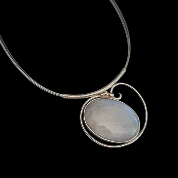 Halsschmuck Mondstein in 925 Silber