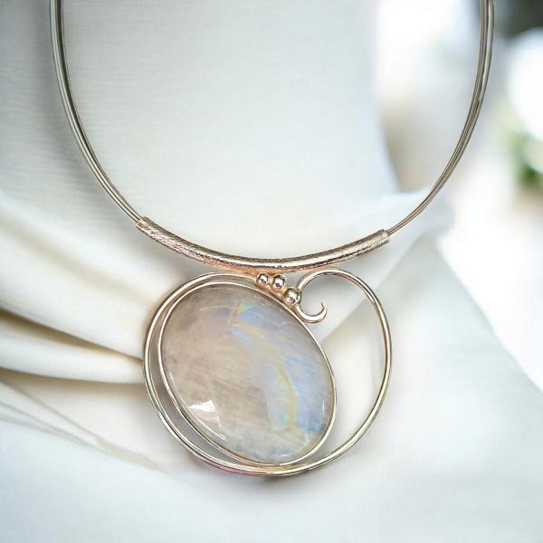 Halsschmuck Mondstein in 925 Silber