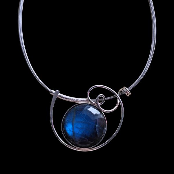 Halsschmuck Labradorit in 925 Silber