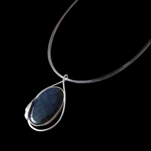 Halsschmuck Labradorit in 925 Silber
