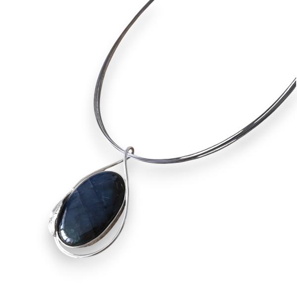 Halsschmuck Labradorit in 925 Silber