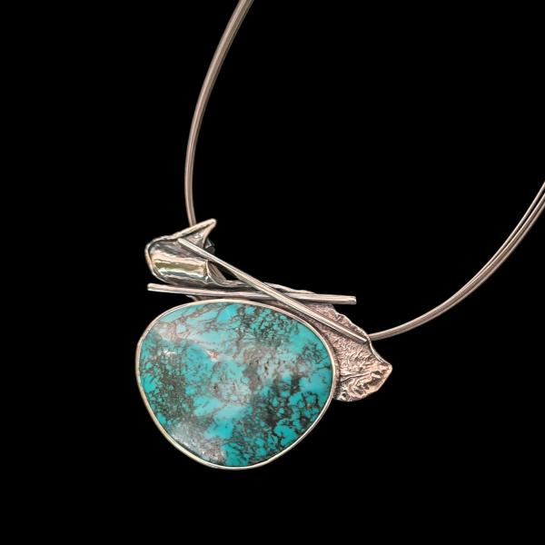 Halsschmuck Türkis in 925 Silber.